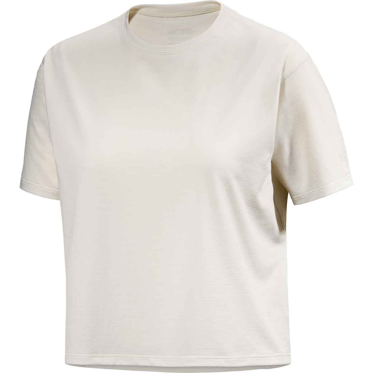 Arcteryx Taema Short Sleeve Crop Top Women's in Arctic Silk Heather